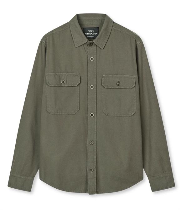 Mads Nørgaard Dyed Canvas Skyler Shirt - Bungee Cord